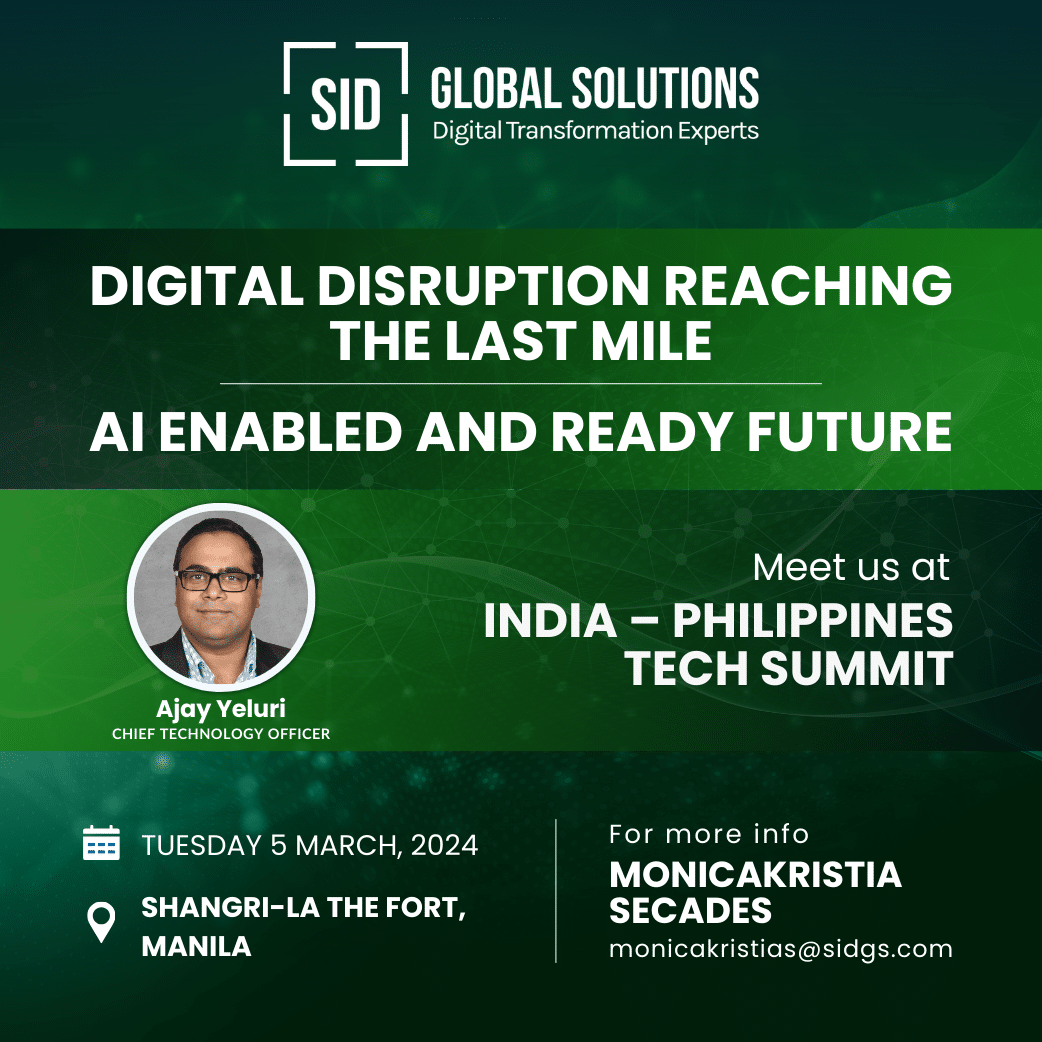 Meet us at INDIA – PHILIPPINES Tech Summit